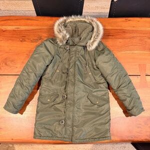 J Crew Women's Parka with Fur Lined Hood